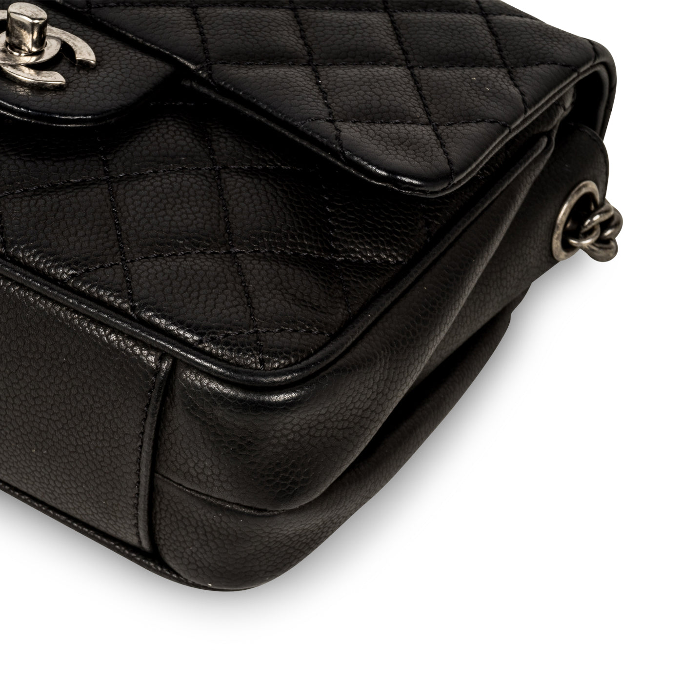 Quilted Caviar Shoulder Bag