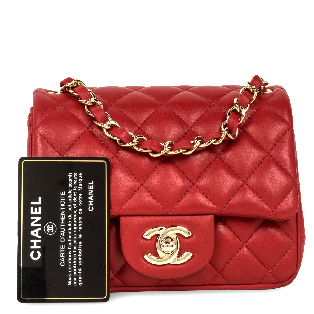 Chanel classic flap in small caviar vs Chanel mini square in