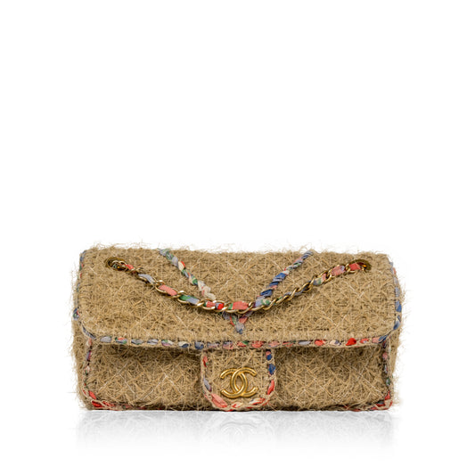 Straw Classic Flap Bag