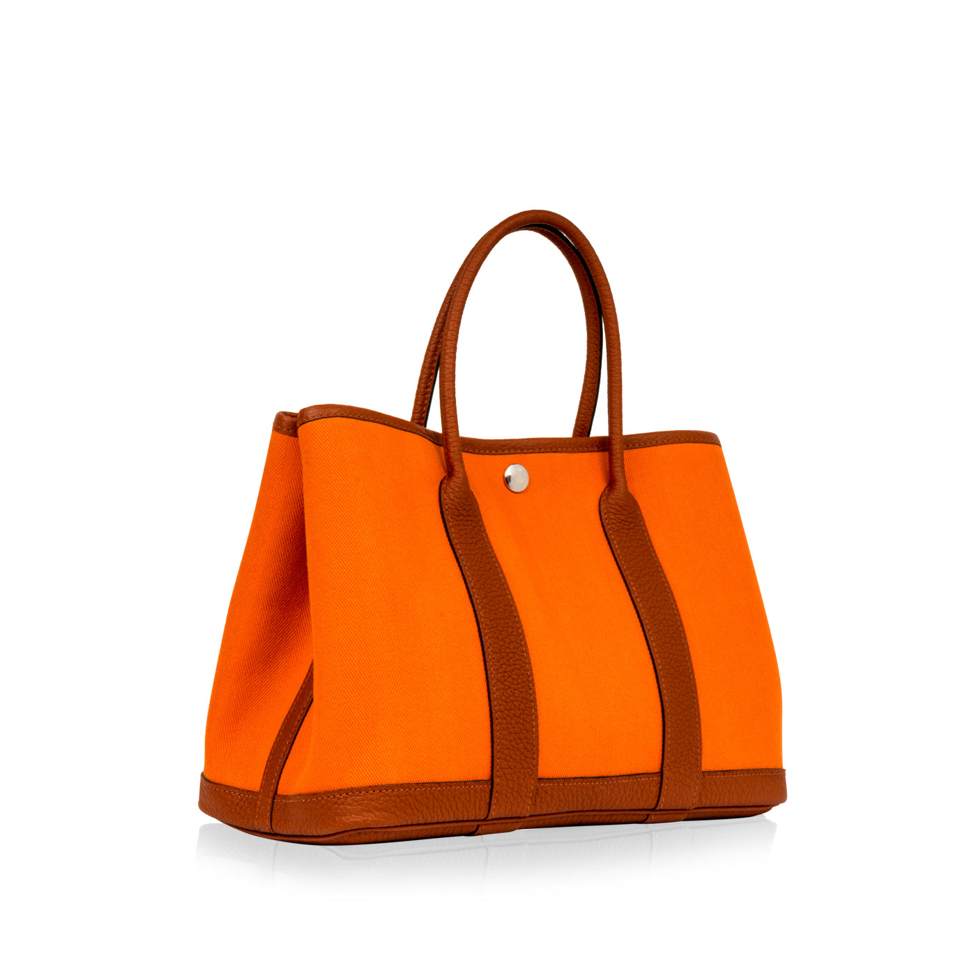 Like New* Hermes Garden Party 30 Orange Clemence with SHW, Luxury