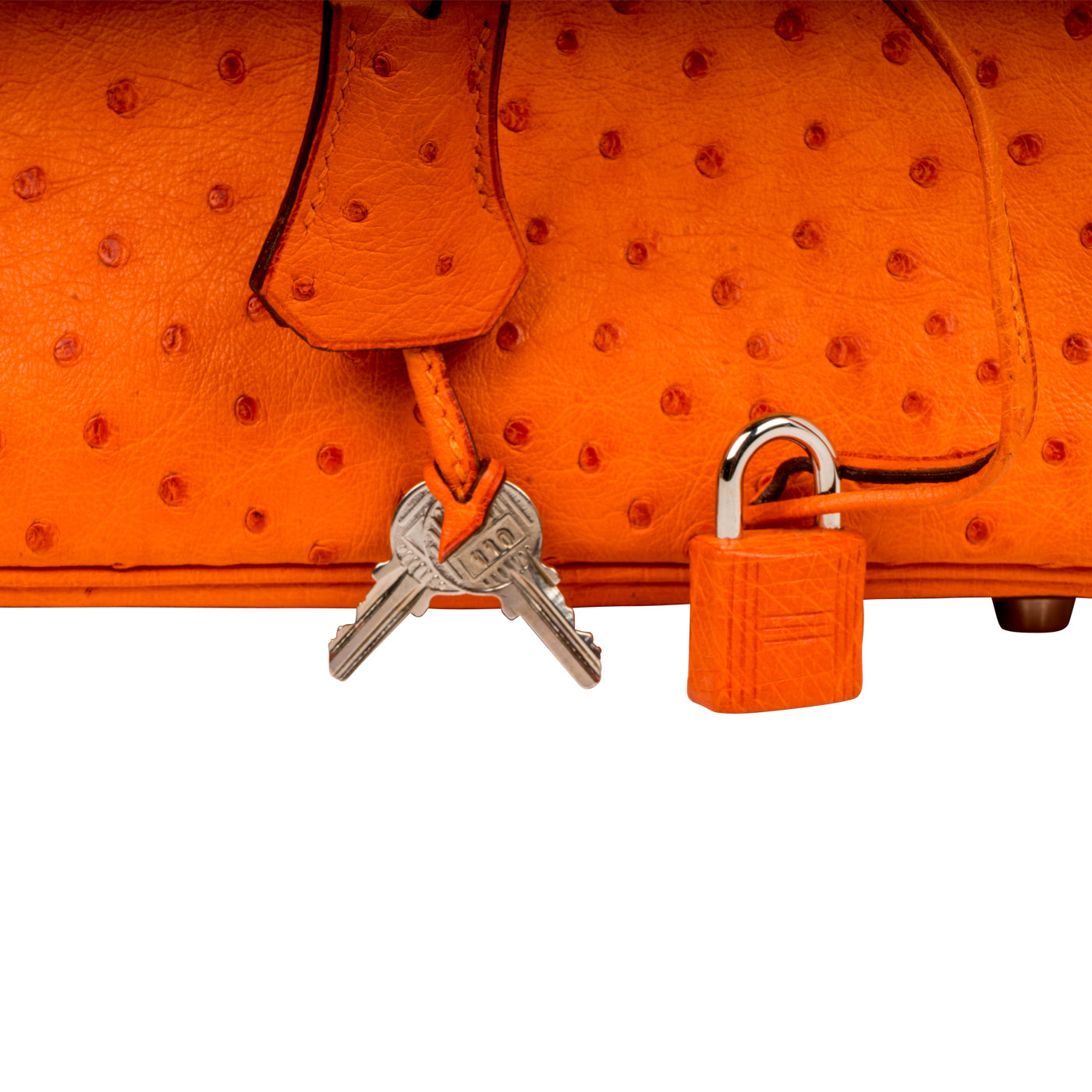 Hermes Birkin 30 Exotic Tangerine Orange Ostrich PHW Handbag in Box