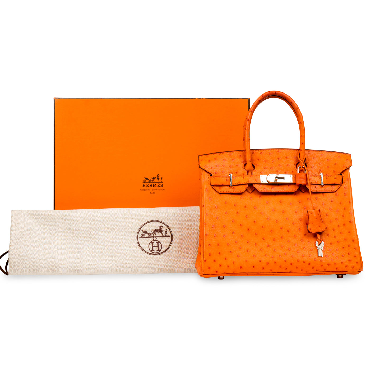 Hermès - Birkin 30 - Orange Ostrich