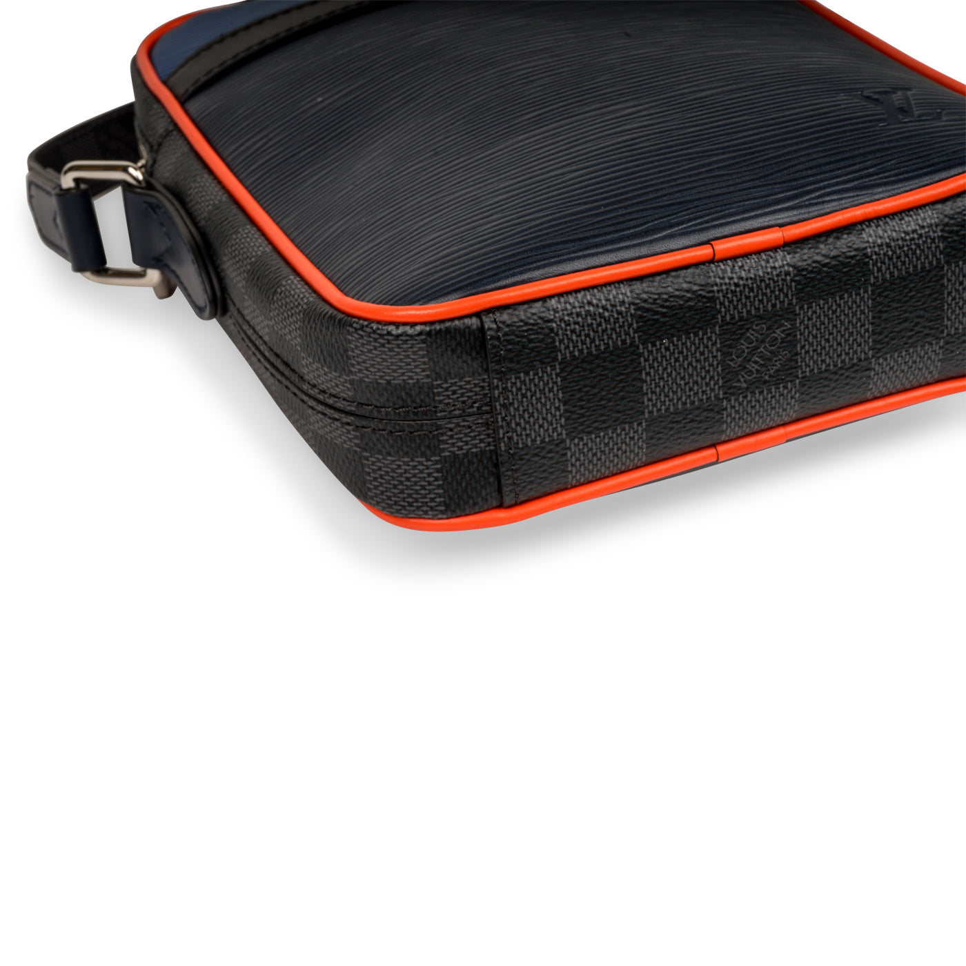 Louis Vuitton Danube Handbag Epi Leather and Damier Graphite Slim Black  2259031