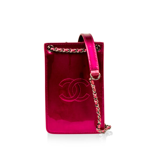 Metallic Pink Phone Crossbody