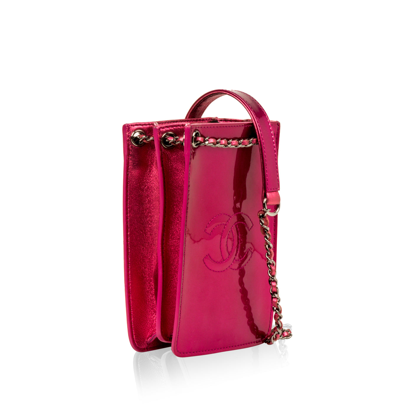 Metallic Pink Phone Crossbody