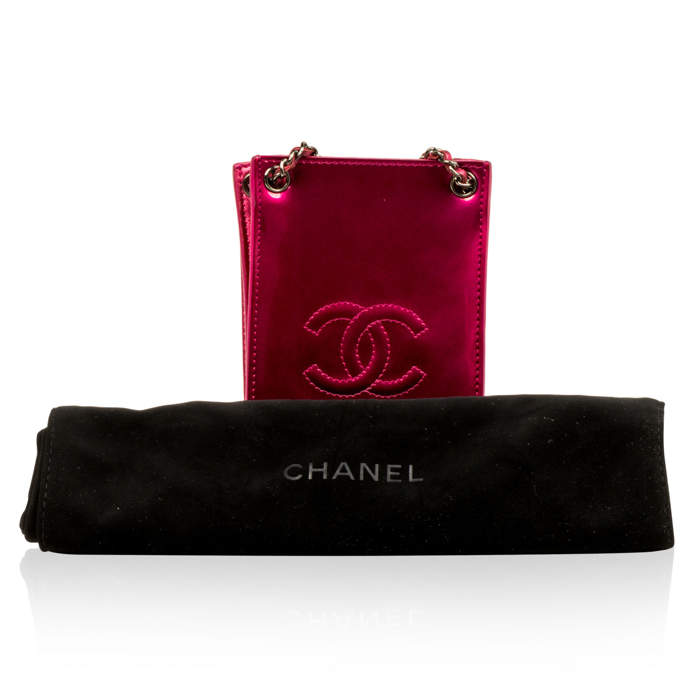 Chanel - Metallic Pink Phone Crossbody - Pre-Loved