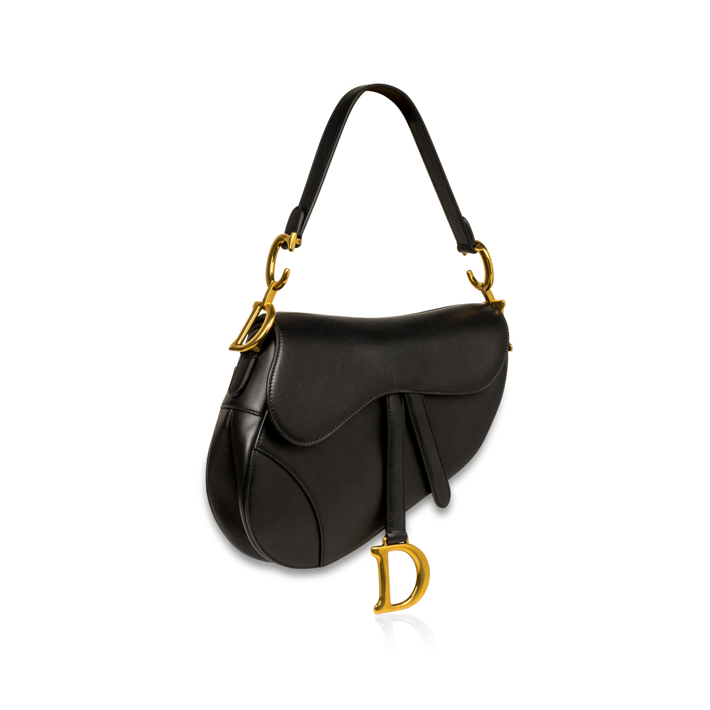 Saddle Bag - Black Leather