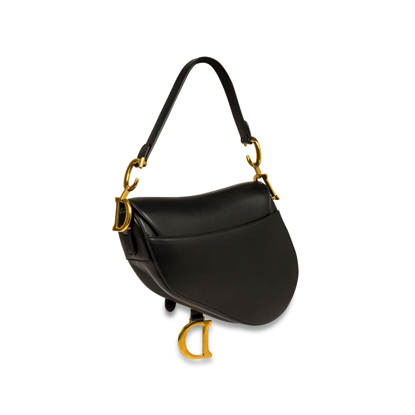 Saddle Bag - Black Leather