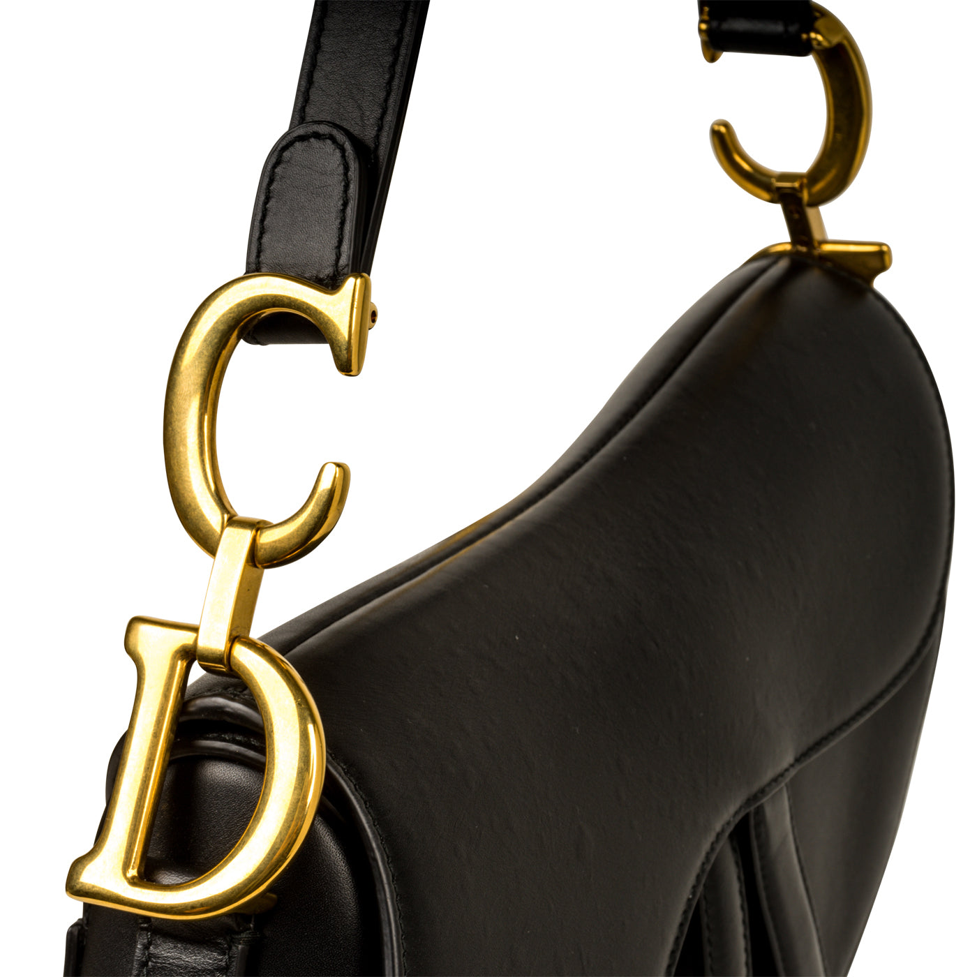 Saddle Bag - Black Leather