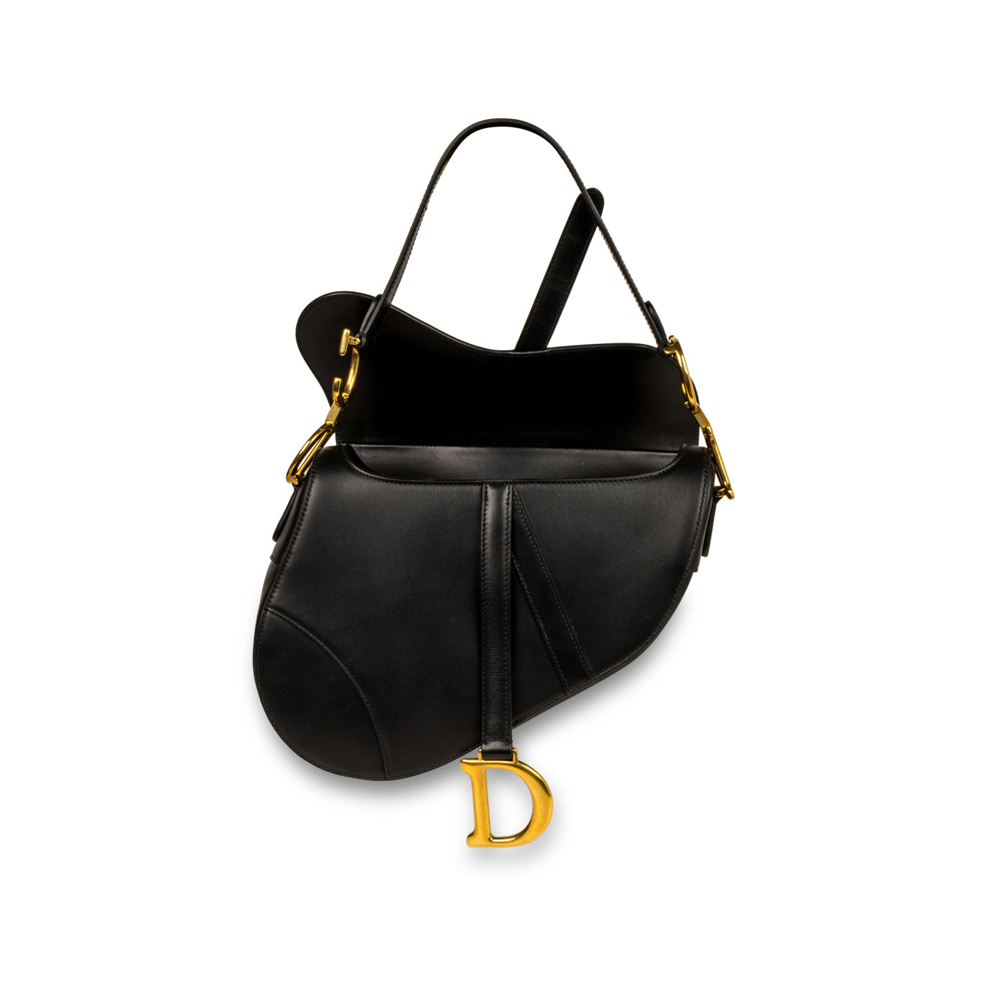 Saddle Bag - Black Leather