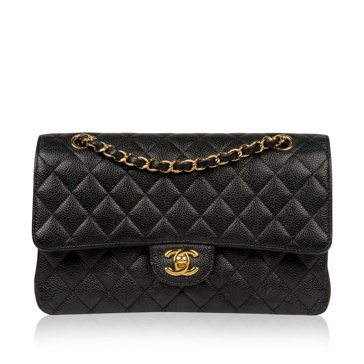Chanel - Vintage Small Classic Flap Bag - Black Caviar GHW