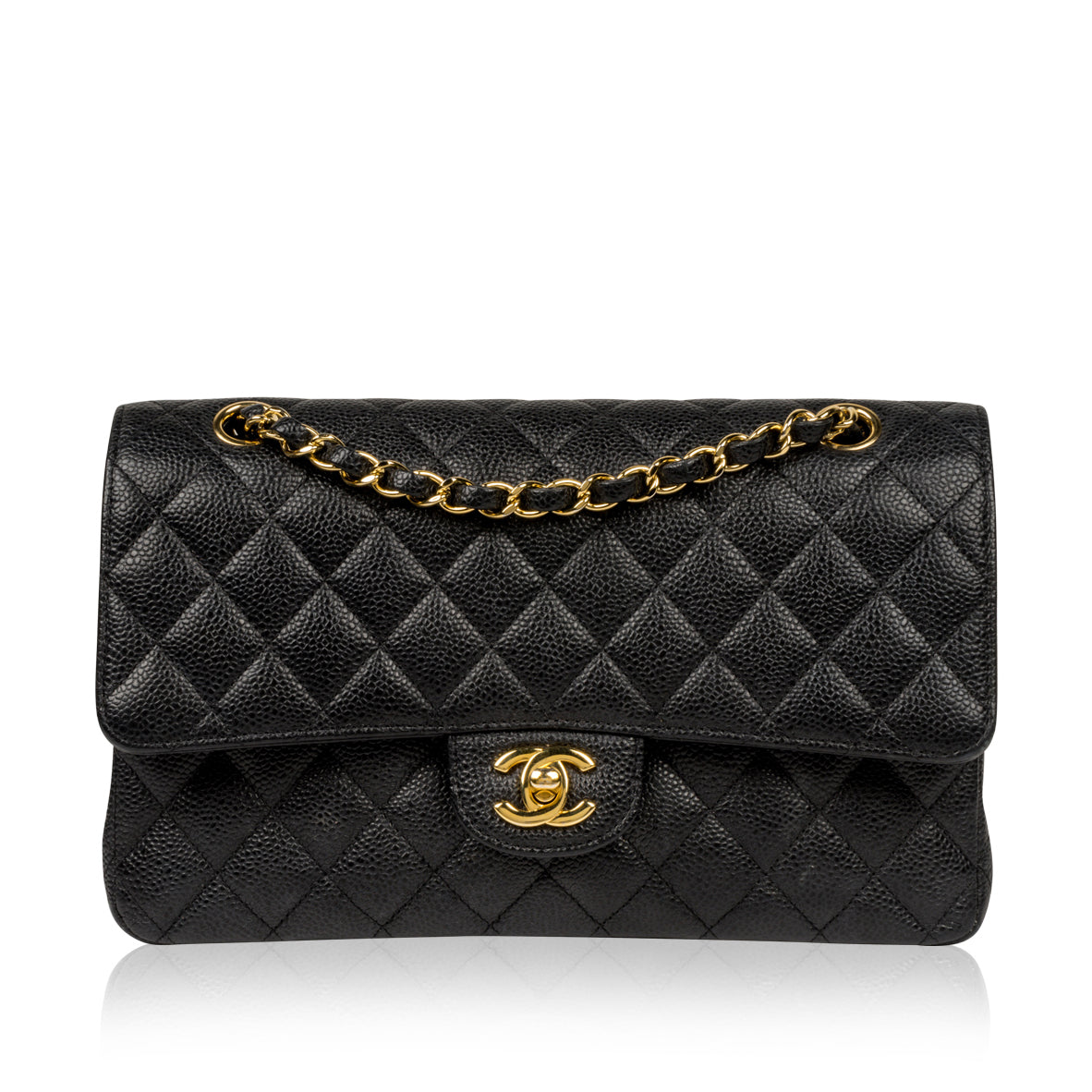 Chanel black caviar classic flap Clearance