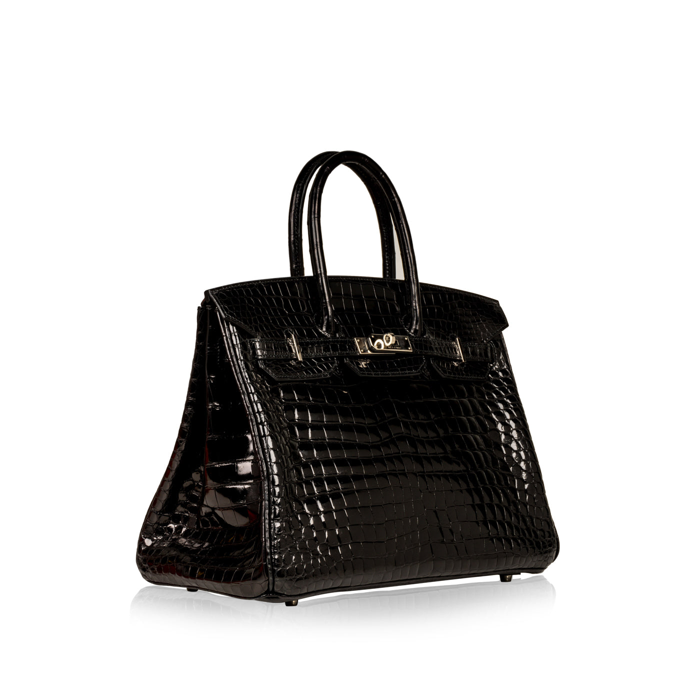 Birkin 35cm - Noir Crocodile Shiny Porosus