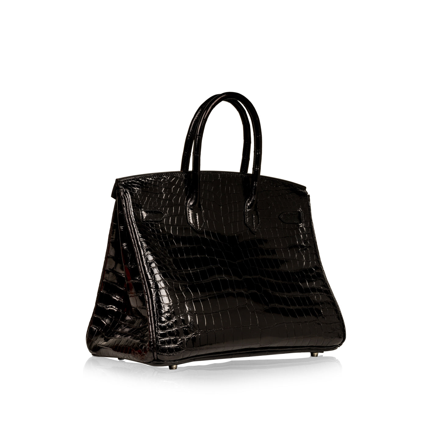 Birkin 35cm - Noir Crocodile Shiny Porosus