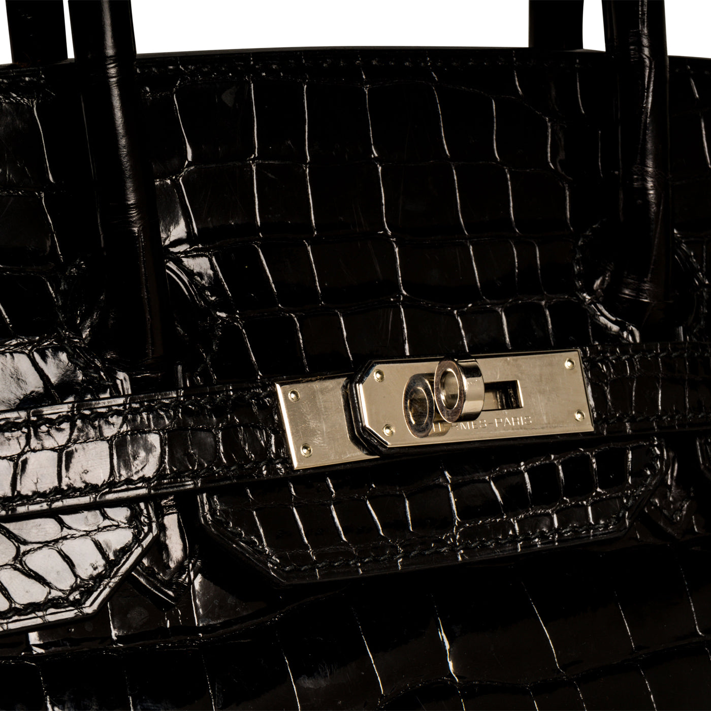 Birkin 35cm - Noir Crocodile Shiny Porosus