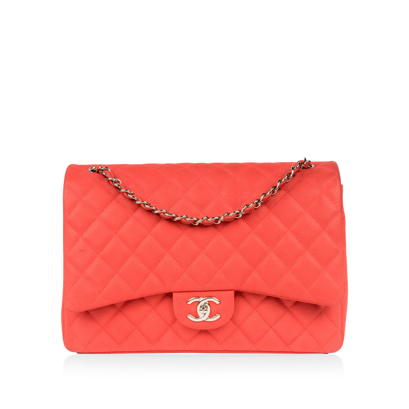 Matte Coral Maxi Flap Bag