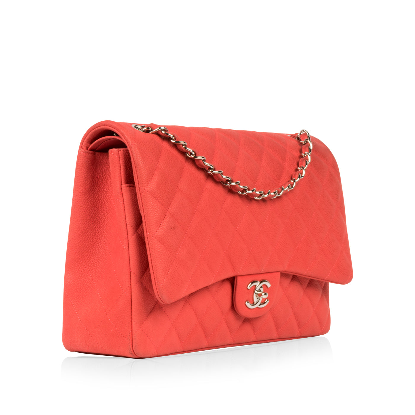 Matte Coral Maxi Flap Bag