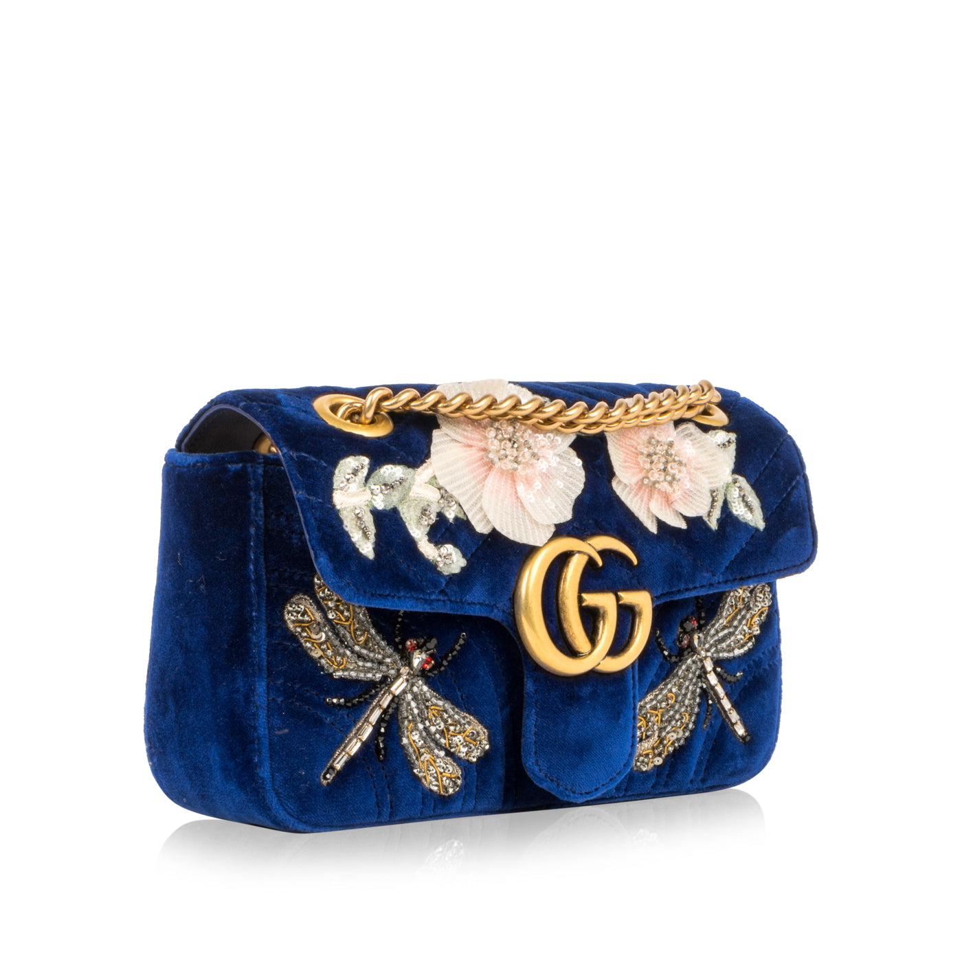 GG Marmont Velvet Sequin Mini Handbag