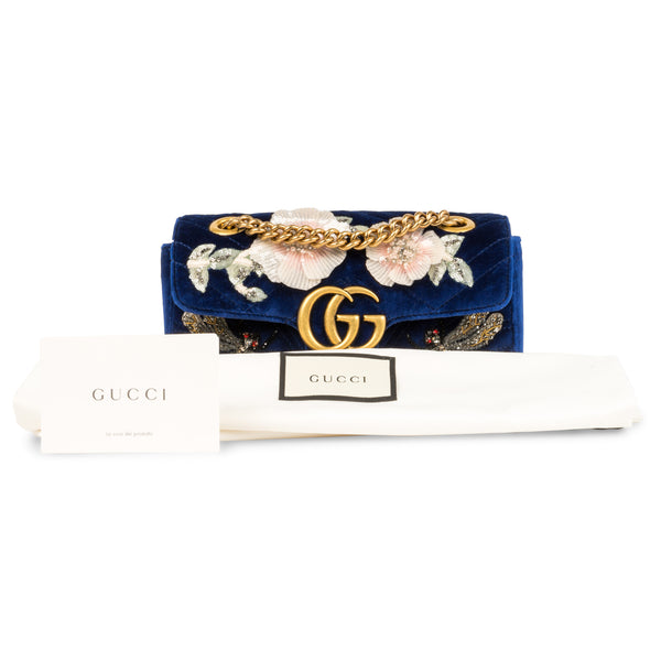 GG Marmont Velvet Sequin Mini Handbag