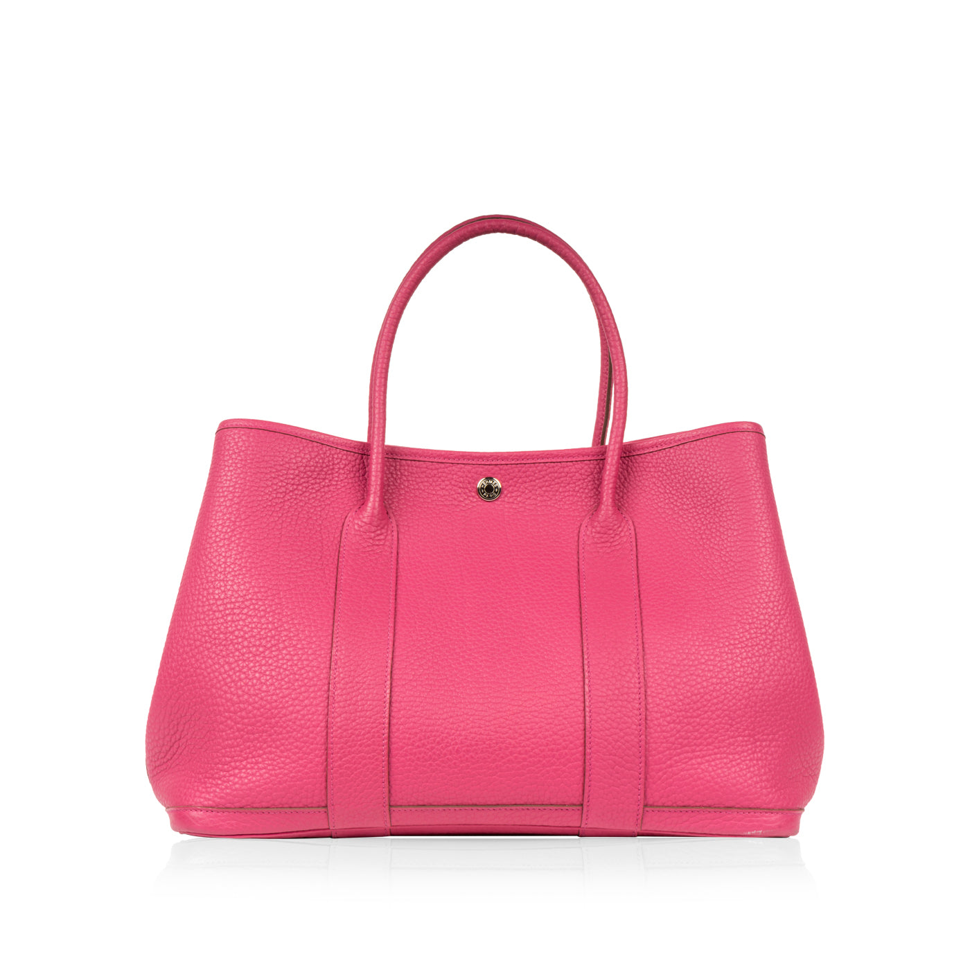 Hermes Garden Party Bag Togo Leather In Pink