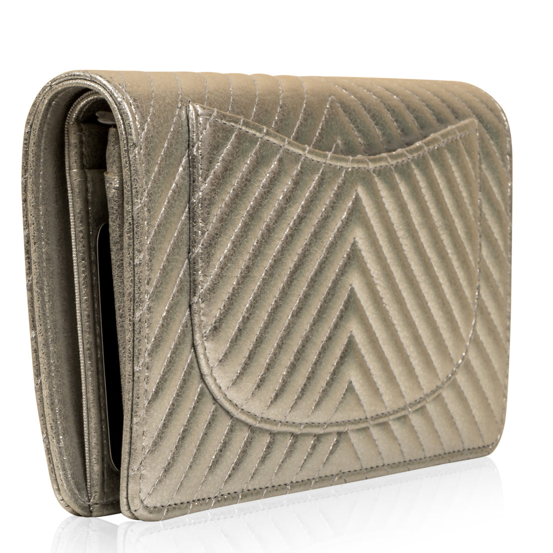 Classic Long Flap Wallet - Chevron