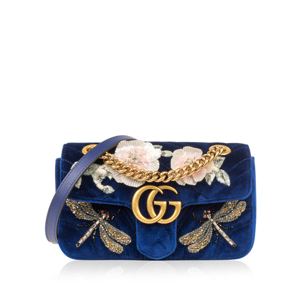 GG Marmont Velvet Sequin Mini Handbag