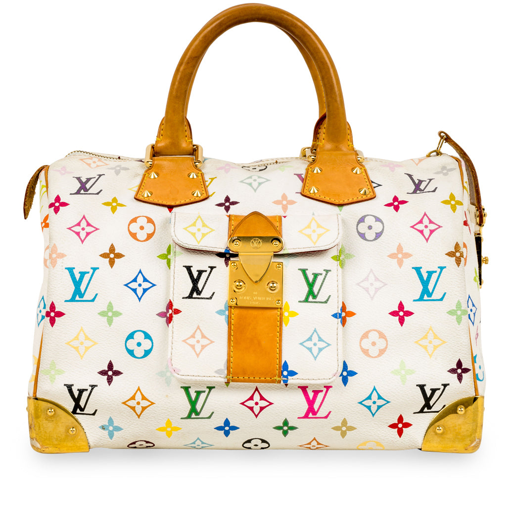 Louis Vuitton Monogram Takashi Murakami Speedy Bag 30 Multicolor