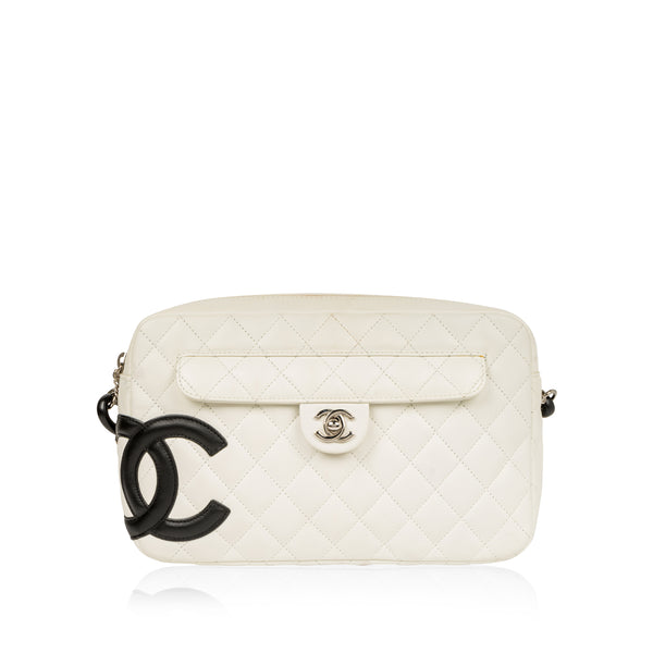 CHANEL Cambon Ligne Bowler Bag in White