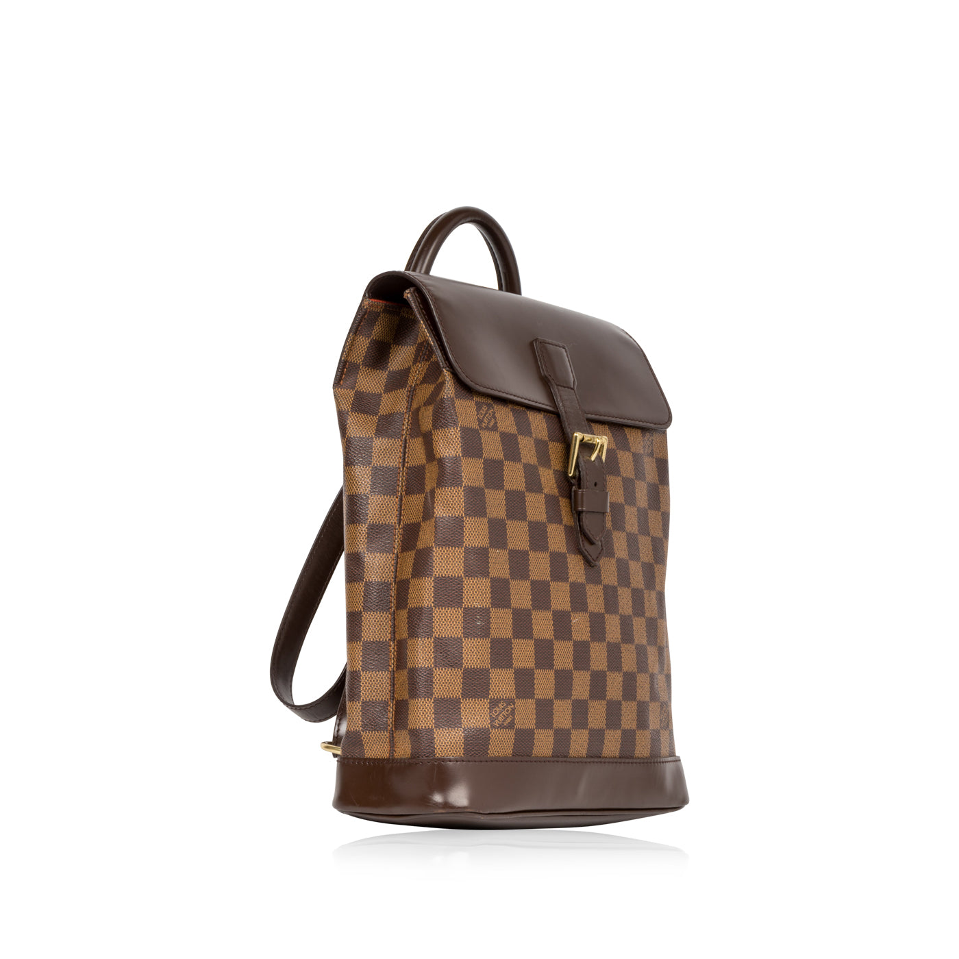 Louis Vuitton Soho Backpack in Ebene Damier Canvas and Brown