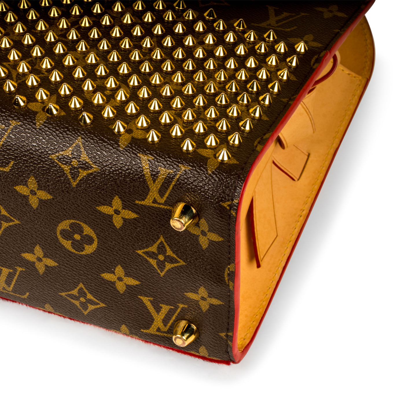 LV X Louboutin Studded Tote