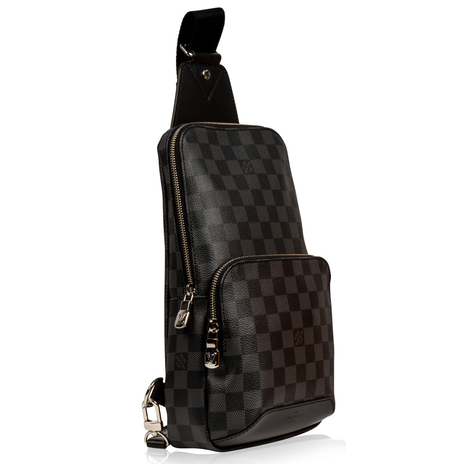 Louis Vuitton Avenue Sling Bag Damier Graphite Canvas Black