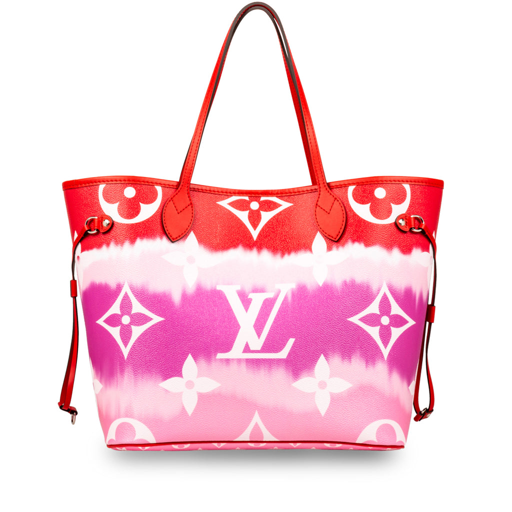 Louis Vuitton Limited Red x Pink Monogram Giant Neverfull MM Tote