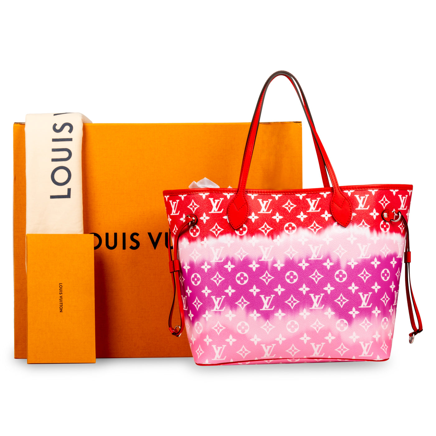 Louis Vuitton Red x Pink x Orange Monogram Giant Neverfull MM Tote