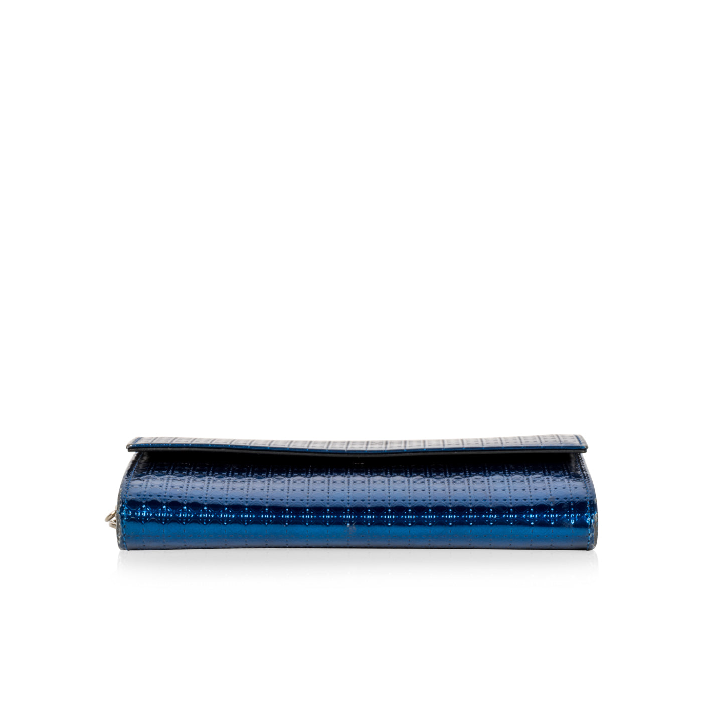 Cannage Metallic Wallet Blue