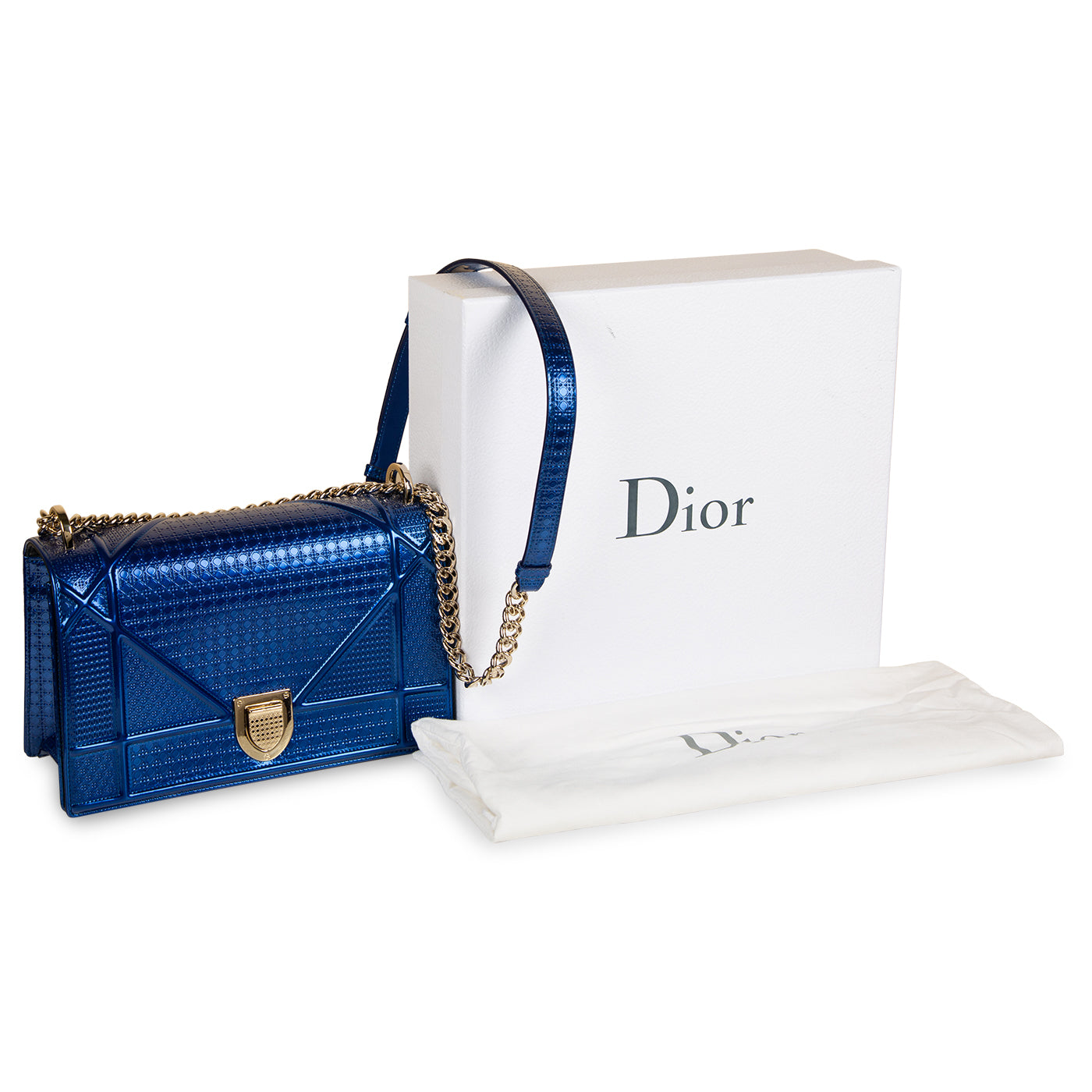 Dior - Diorama Medium - Metallic Gold Cannage - Pre Loved – Bagista