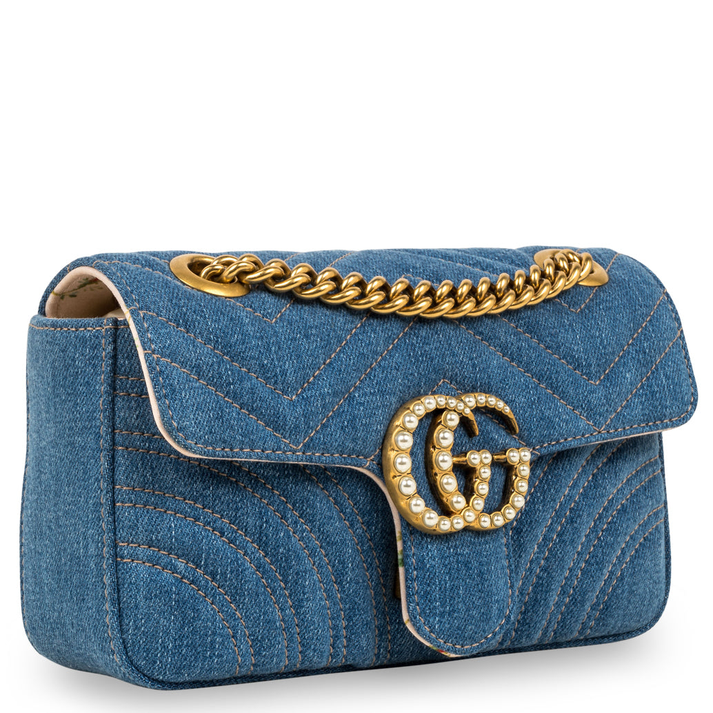 GG Marmont Mini - Denim