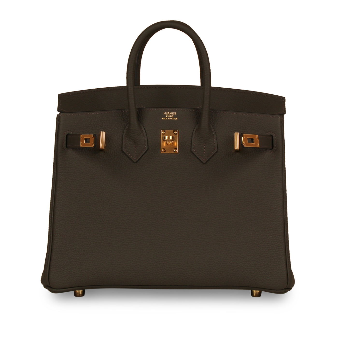 Birkin 25 - Vert De Gris Togo - GHW