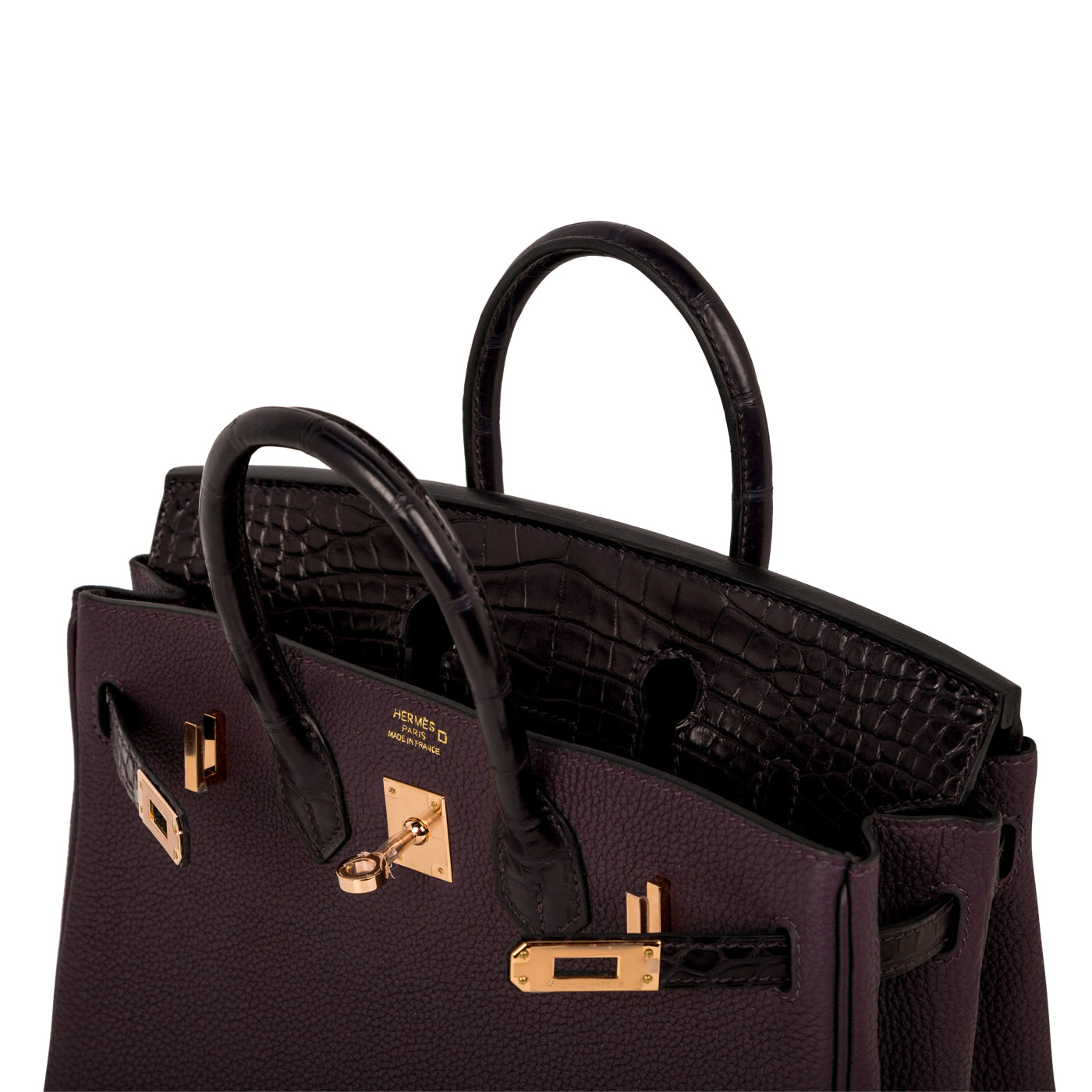 Birkin 25 Touch - Raisin Prunoir Togo/Alligator