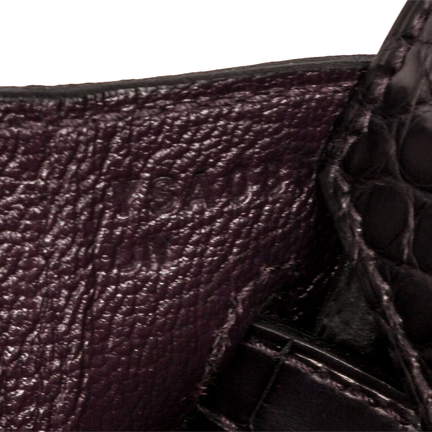 Hermès Raisin Togo & Prunoir Matte Alligator Touch Birkin 25 RGHW