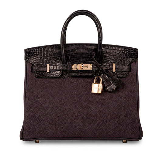 Birkin 25 Touch - Raisin Prunoir Togo/Alligator