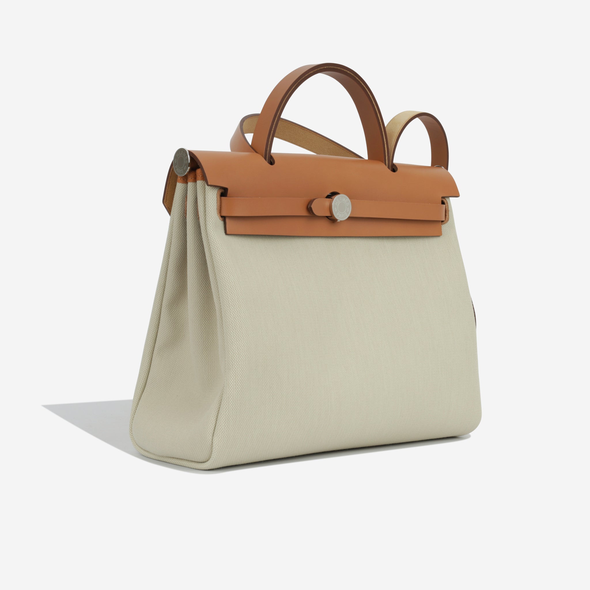 Hermès Gold Vache Hunter And Toile Brides De Gala Herbag 31 Palladium  Hardware, 2022 Available For Immediate Sale At Sotheby's
