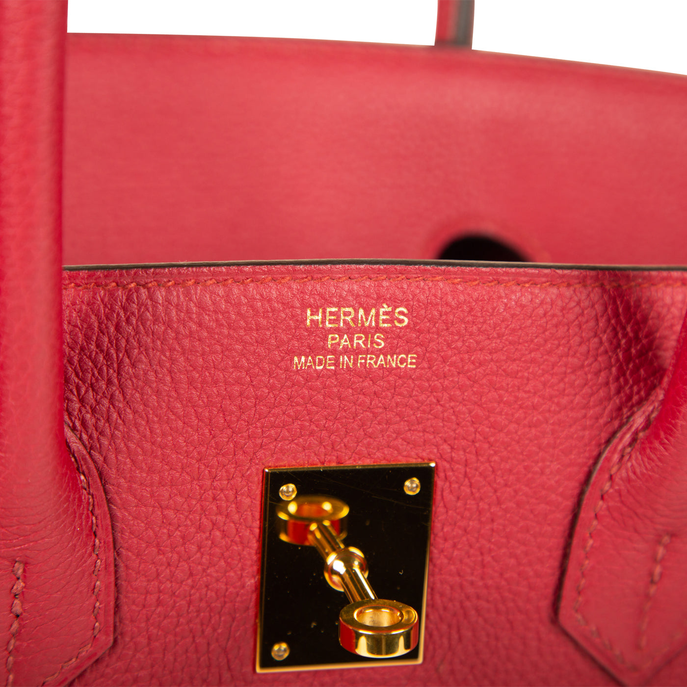 Hermes Birkin 35 Bag CC55 Rouge H Togo GHW