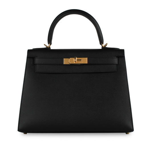 Kelly 28 - Black Epsom - GHW