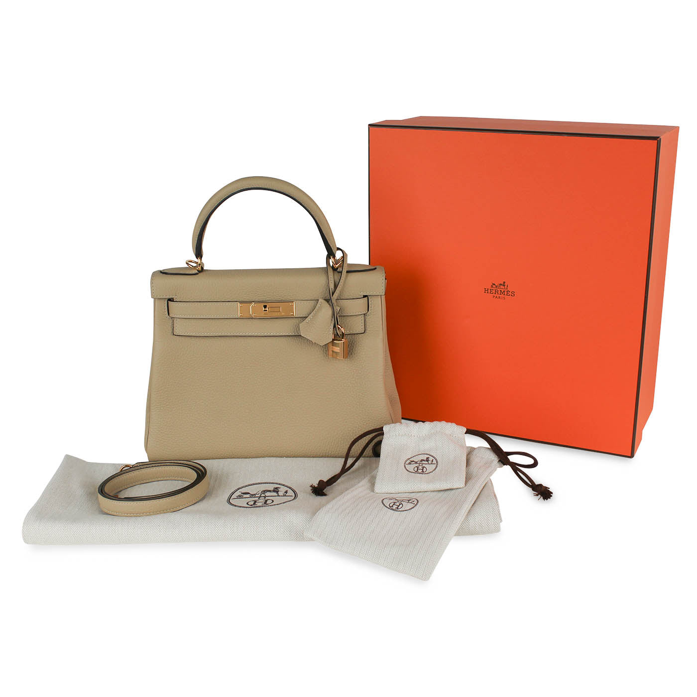 Hermes Kelly Etoupe 28cm GHW, Luxury, Bags & Wallets on Carousell