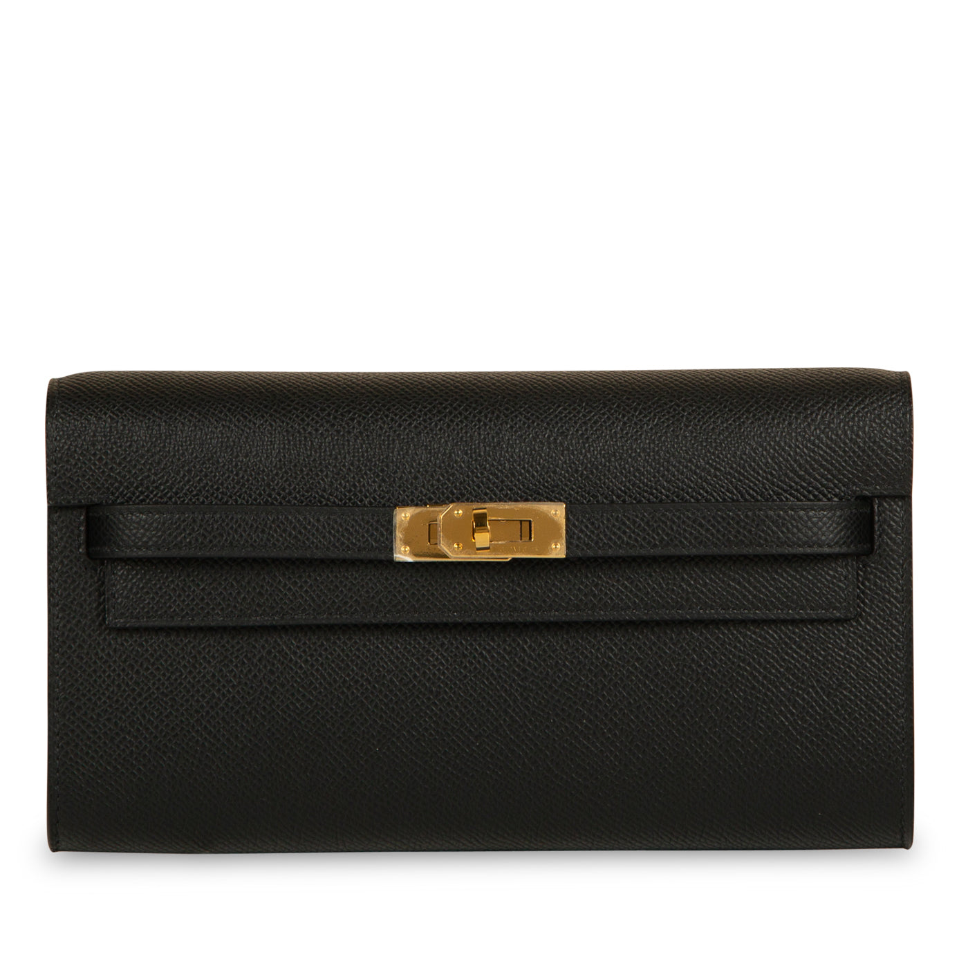 Kelly Classique To Go Wallet - Noir Epsom