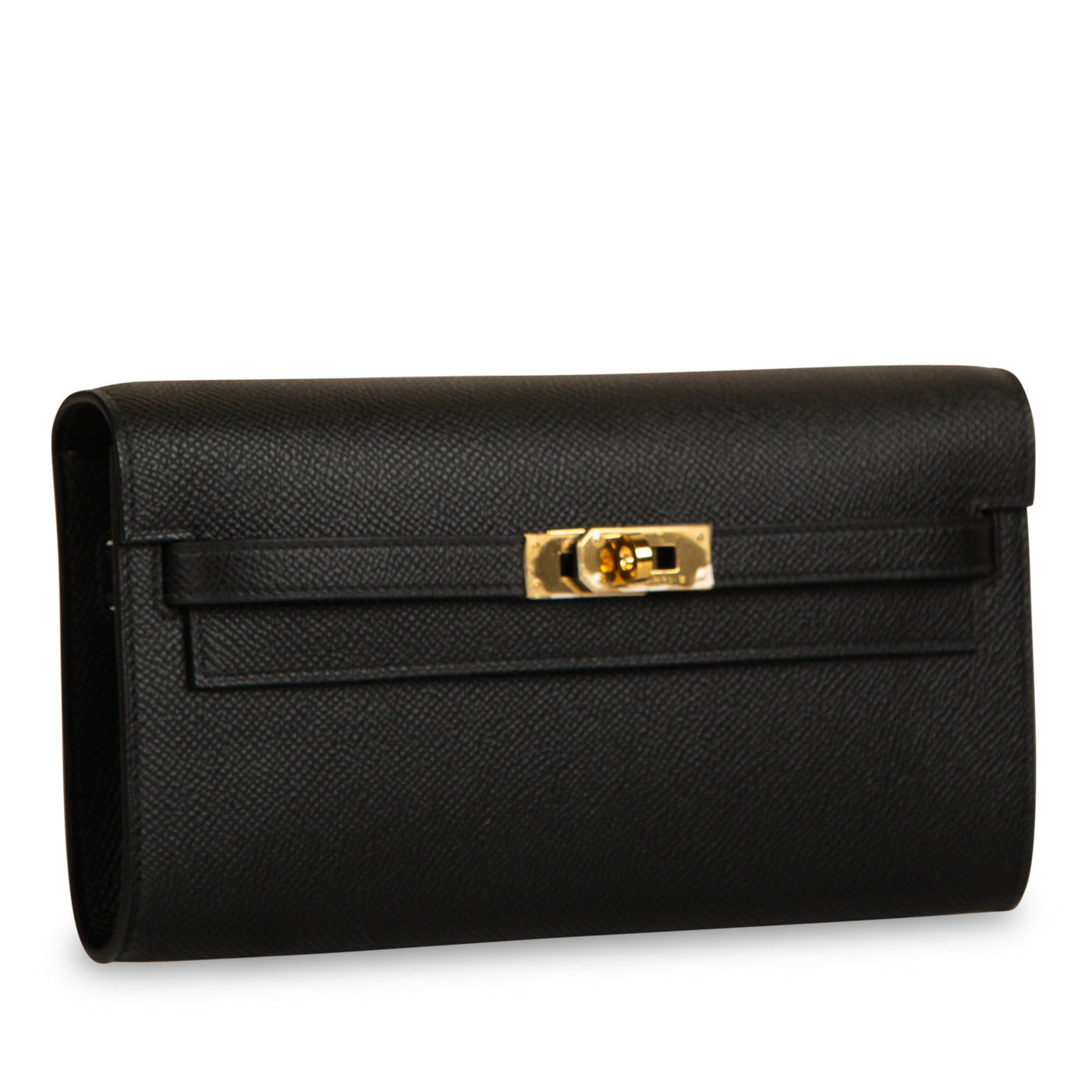 Kelly Classique To Go Wallet - Noir Epsom