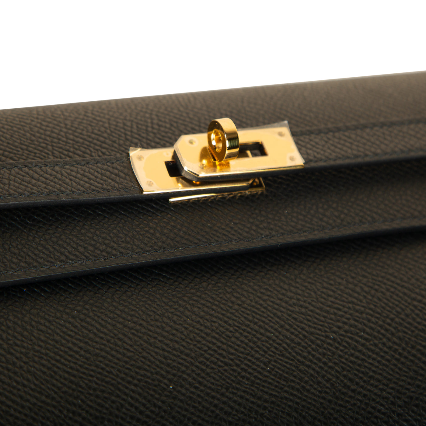 Kelly Classique To Go Wallet - Noir Epsom