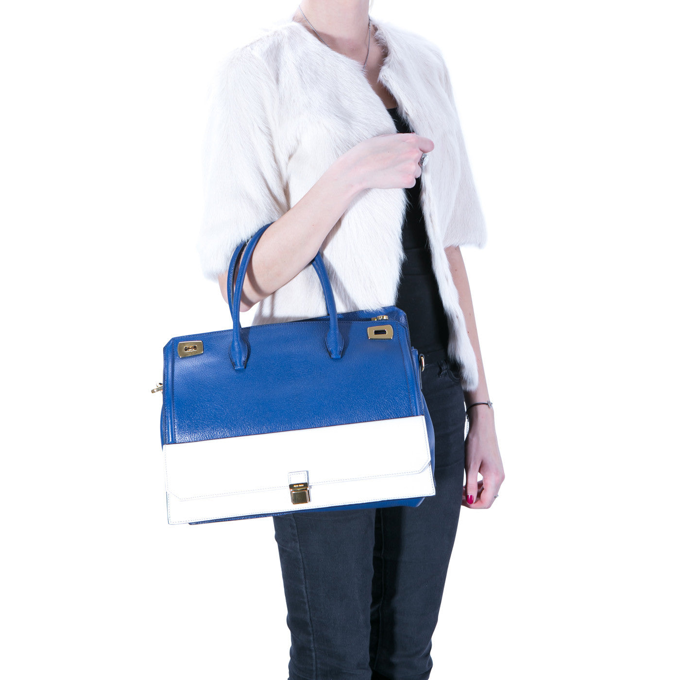 Madras Two Tone Tote - Bagista