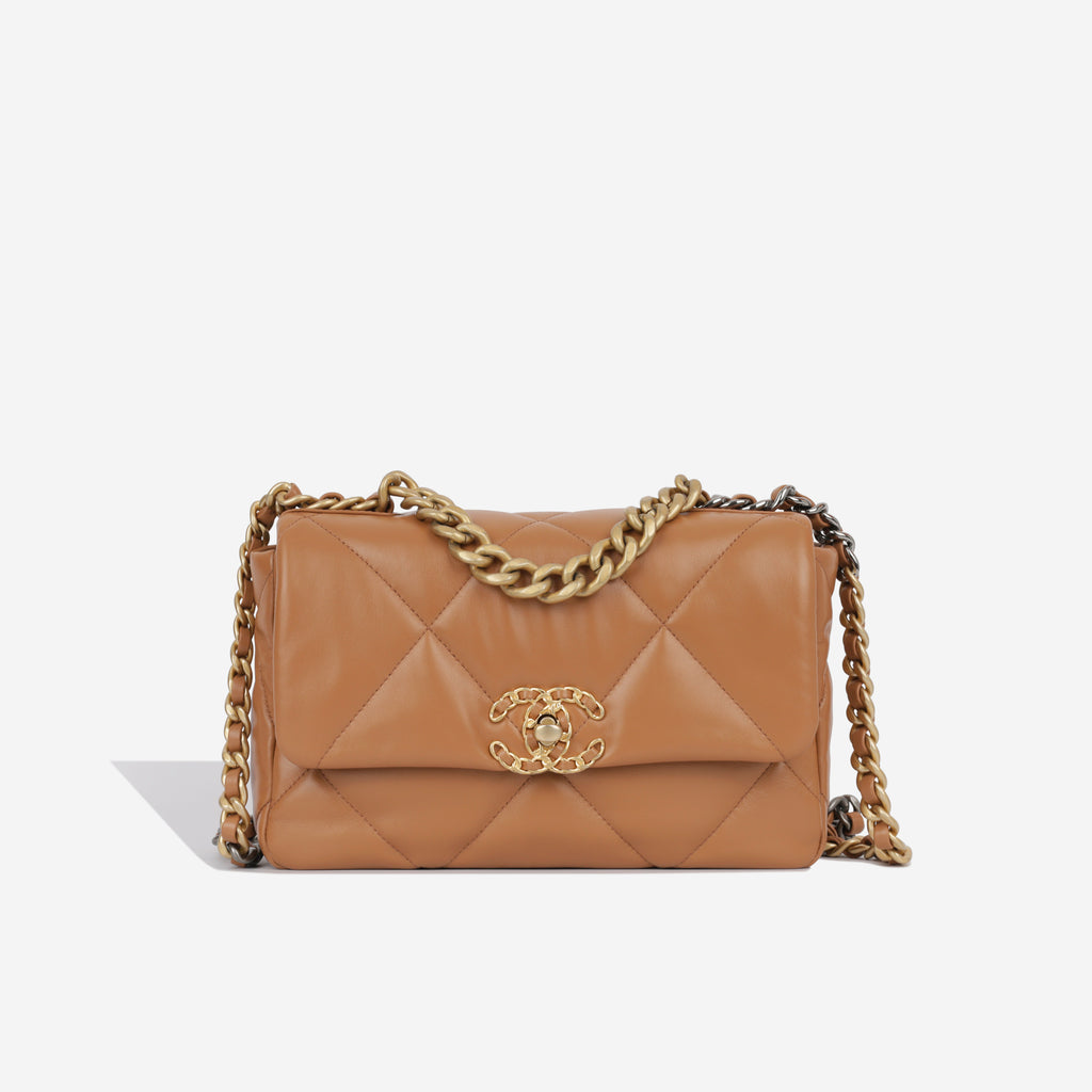 Chanel - Chanel 19 Flap Bag - Small - Caramel Lambskin - GHW ...