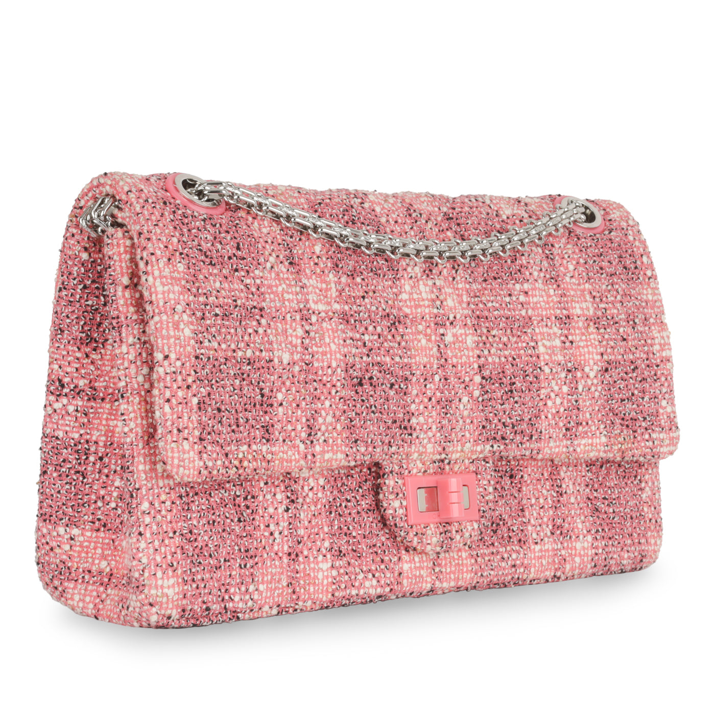 Chanel - 2.55 Re-issue Flap Bag - 226 - Pink Tweed - SHW